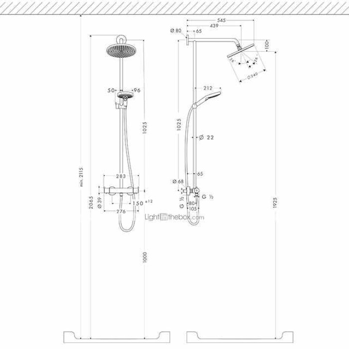 Shower Faucet,Shower System Rainfall Shower Head System Set Handshower Included pullout Multi Spray Shower Contemporary Traditional Electroplated Mount Outside Ceramic Valve Bath Shower Mixer Taps