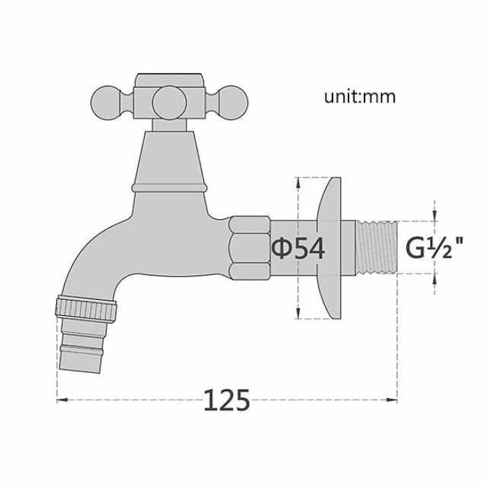 Outdoor Faucet Wall Mounted Single Handle/Outdoor/Indoor One Hole Centerset Retro Vintage Decorative Solid Brass Bathroom Sink Faucet Faucet Tap