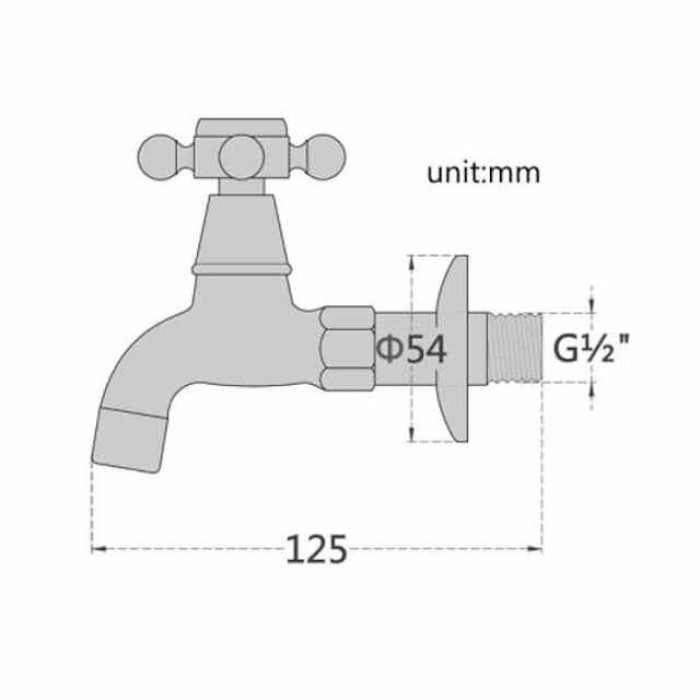 Outdoor Faucet Wall Mounted Single Handle/Outdoor/Indoor One Hole Centerset Retro Vintage Decorative Solid Brass Bathroom Sink Faucet Faucet Tap