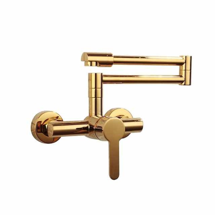 Kitchen faucet Single Handle Two Holes Electroplated/Painted Finishes Pull-out/&shy;Pull-down/Pot Filler Wall Mounted Contemporary Kitchen Taps