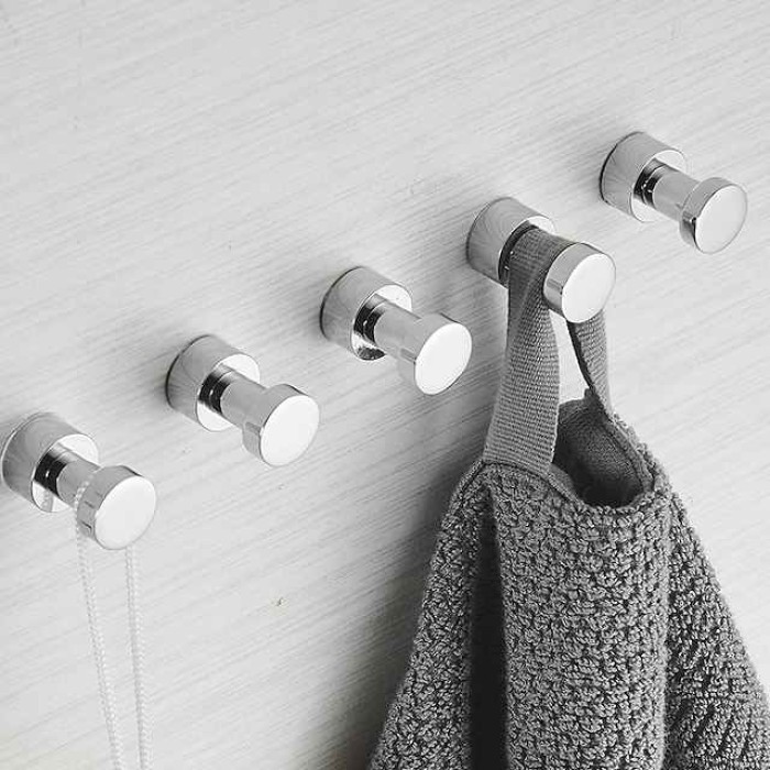 Bathroom Coat Hook Wall Mounted Bathroom Towel Hook Brass Coat Hook 3PCS/5PCS