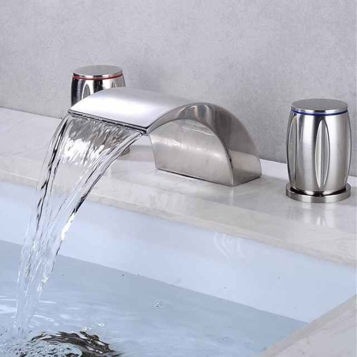 Bathtub Faucet - Contemporary Electroplated Roman Tub Ceramic Valve Bath Shower Mixer Taps