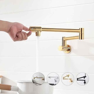 Kitchen faucet - Two Handles One Hole Electroplated Pot Filler Centerset Contemporary Kitchen Taps