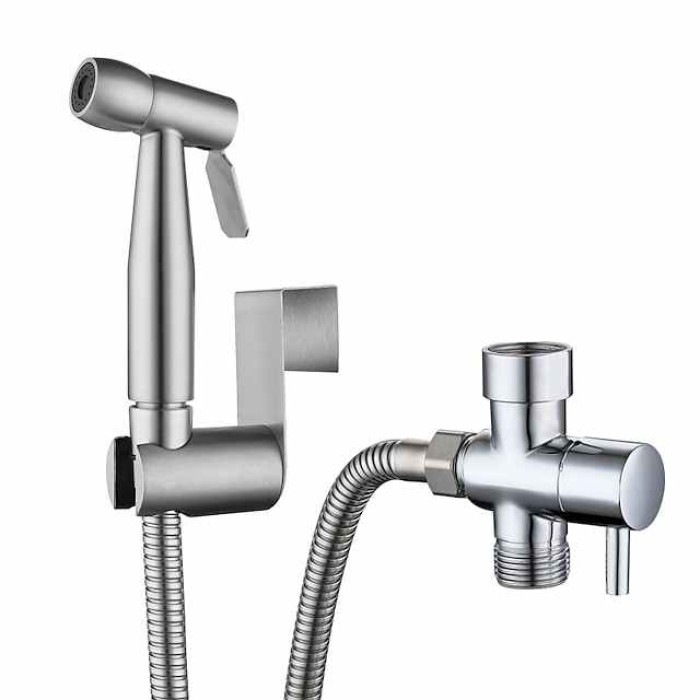 Single hole Bidet Stainless Steel Self-Cleaning Contemporary 1.5m water inlet pipe of base 1/2 EU