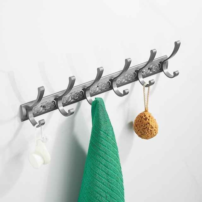 Bathroom Accessory Set,Bathroom Hardware Space Aluminium Wall Mounted Gun GreyTowel Rack /Corner Shelf/Robe Hook/Toilet Paper Holder/Towel Bar/Toilet Brush Holder