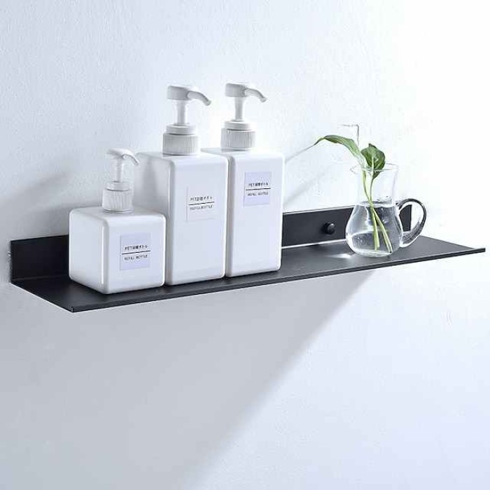 Bathroom Storage Bracket,Space Aluminum Black Bathroom Shelves Kitchen Wall Shelf Shower Storage Rack 30-50cm