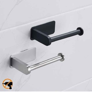 Toilet Paper Holder Self Adhesive 304 Stainless Steel For Bathroom and Kitchen(Black/Brushed Nickel)