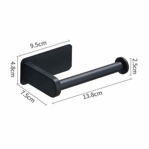 Toilet Paper Holder Self Adhesive 304 Stainless Steel For Bathroom and Kitchen(Black/Brushed Nickel)