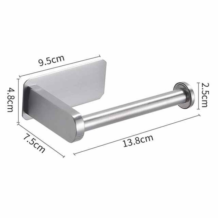 Toilet Paper Holder Self Adhesive 304 Stainless Steel For Bathroom and Kitchen(Black/Brushed Nickel)