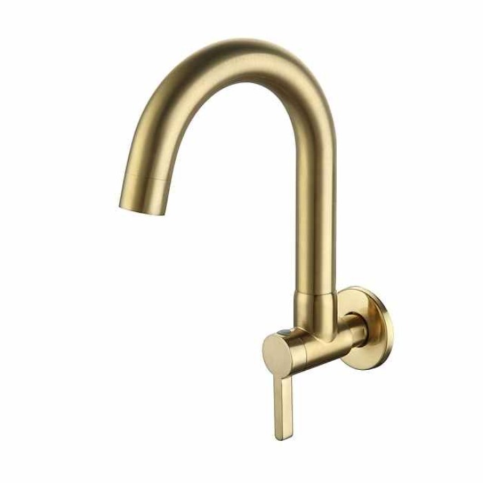 Kitchen faucet - Single Handle One Hole Chrome / Brushed / Painted Finishes Bar /Prep Wall Mounted Contemporary Kitchen Taps for Cold or Hot Water Only