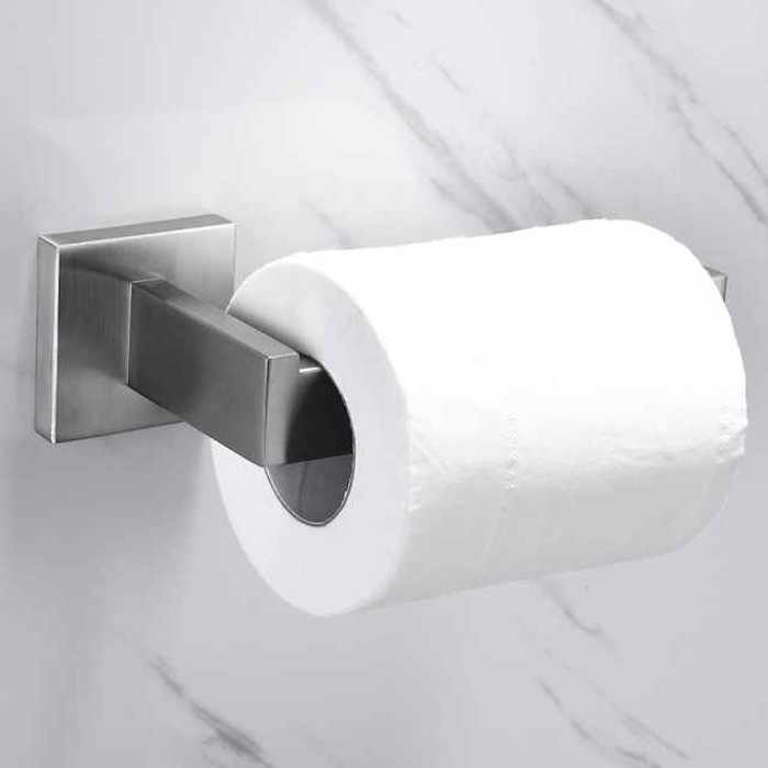 Wall Mounted Stainless Steel Bathroom Toilet Paper Holder,New Design Self-adhesive Creative Low-carbon Steel Metal Bathroom Decoration 1pc