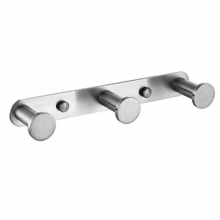 Multifunction Robe Hook, Modern Style, 304 Stainless Steel, 4-Finish Black, Chrome, Brushed, Gold- for Bathroom and Bedroom Wall Mounted