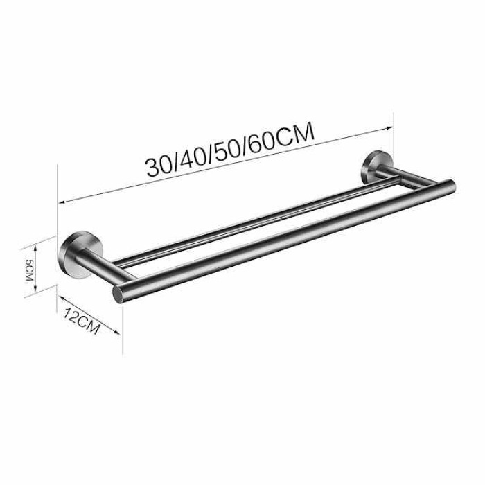 Towel Rack for Bathroom,Wall Mounted Stainless Steel Towel Bar 2-tier Bathroom Hardware(Golden/Chrome/Black/Brushed Nickel)