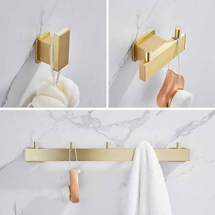 Robe Hook Creative Contemporary Modern Aluminum 1pc Bathroom Wall Mounted