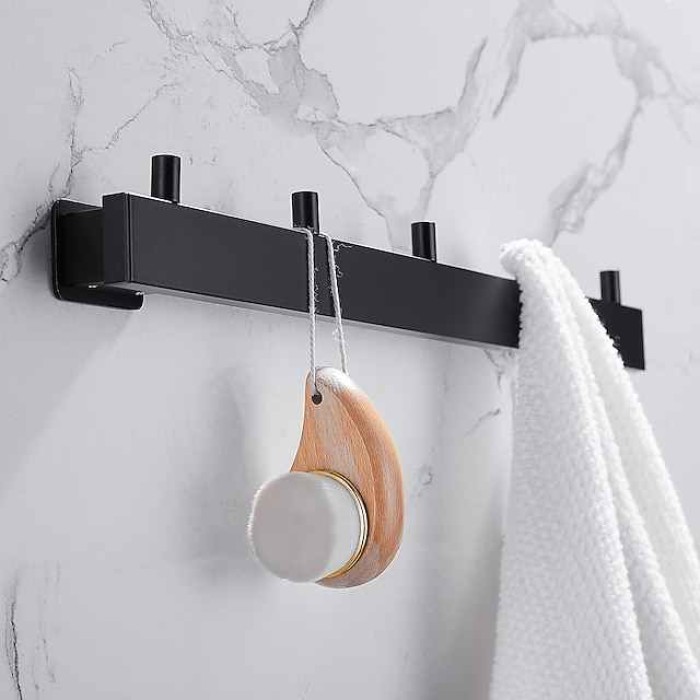 Robe Hook Creative Contemporary Modern Aluminum 1pc Bathroom Wall Mounted