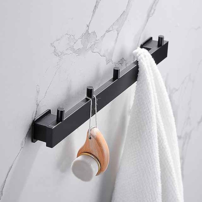 Robe Hook Creative Contemporary Modern Aluminum 1pc Bathroom Wall Mounted