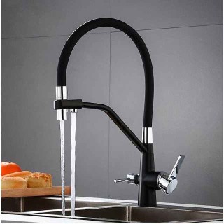 Kitchen faucet - Two Handles Two Holes Chrome / Oil-rubbed Bronze / Brushed Pull-out / &shy;Pull-down Centerset Antique Kitchen Taps