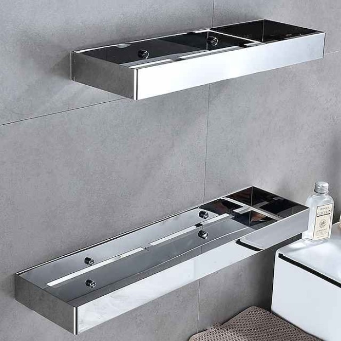 Bathroom Shelf New Design Stainless Steel Wall Mounted Bathroom Rack Tray Pendant In Front Of Shower Mirror