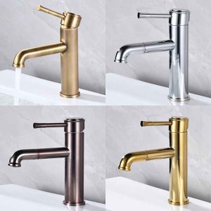 Bathroom Sink Faucet - Pull Out Oil-Rubbed Bronze / Antique Brass Centerset Single Handle One Holebath Taps