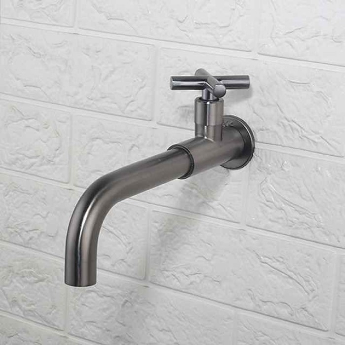 Bathroom Sink Faucet,Rotatable Wall Mount Industrial Style Single Handle One Hole Bath Taps with Cold Water Only