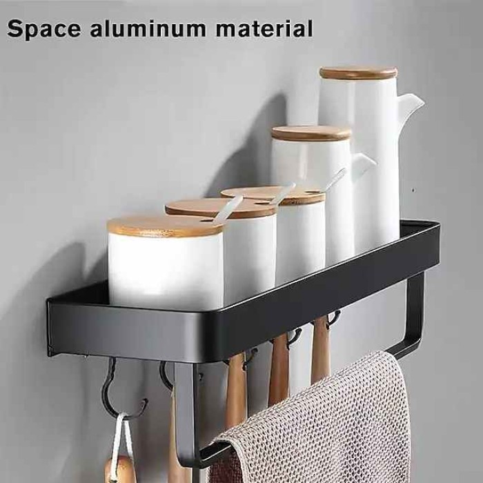 Bathroom Shelf Shower Wall Mount Shampoo Storage Holder No Drilling Kitchen Storage Bathroom Accessories Shelves Stand Holder