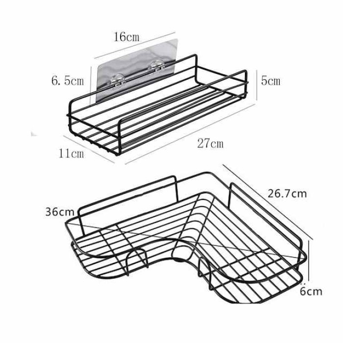 Bathroom Transport Drilling Storage Corner Bathroom Wash Shelf Toilet Rack Wall Suction Tripod Kitchen Wall Hanging Storage