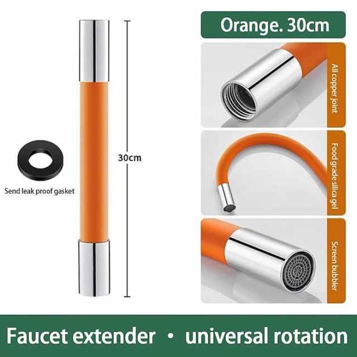 Mintiml Faucet Extender Universal Faucet Extension Pipe 1/2‘ Connnetor Extension Tube For Outer Joint Wavsh Basin Splash Head