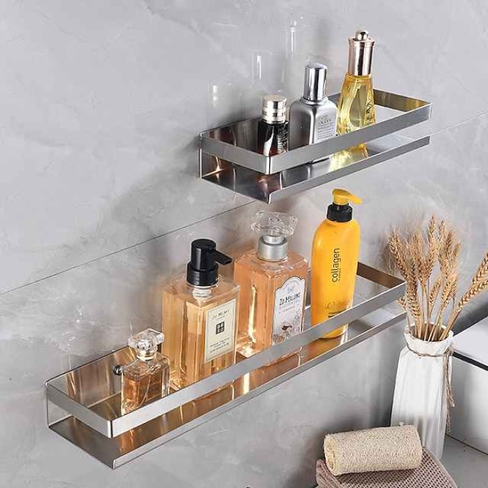 Bathroom Shelf Adorable Stainless Steel Bathroom, Hotel bath Wall Mounted