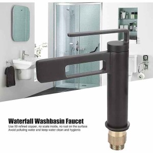 Bathroom Sink Faucet,Black Bathroom Faucet,Brass Single Handle One Hole Gun Shape Bath Taps(Black/Grey/Chrome/Golden)