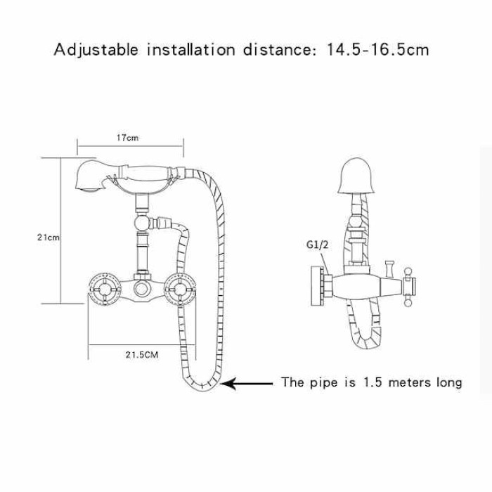 Shower Faucet / Body Jet Massage Set - Handshower Included pullout Rainfall Shower Antique / Vintage Style Antique Brass Mount Inside Brass Valve Bath Shower Mixer Taps