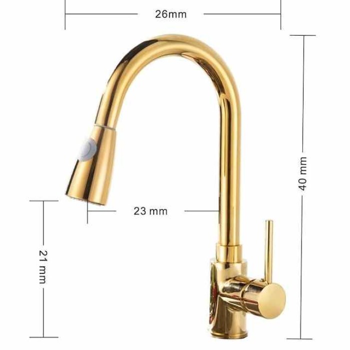 Kitchen faucet - Single Handle One Hole Electroplated Pull-out / Pull-down Centerset Modern Contemporary Kitchen Taps