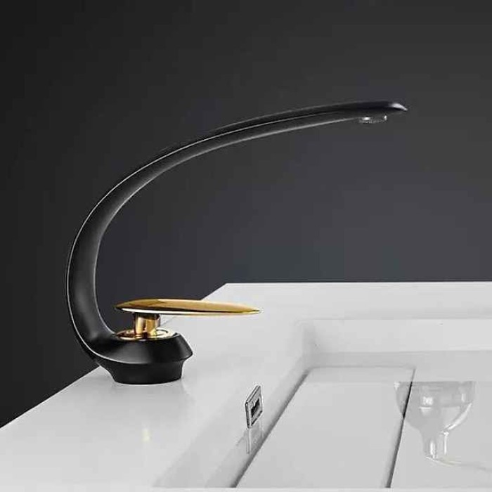 Bathroom Sink Faucet - Classic Oil-rubbed Bronze / Brushed / Electroplated Centerset Single Handle One HoleBath Taps