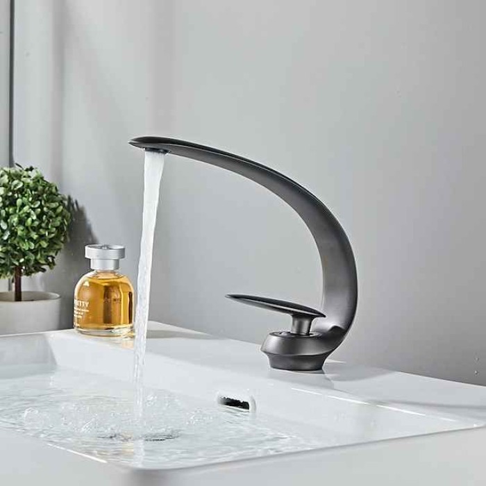 Bathroom Sink Faucet - Classic Oil-rubbed Bronze / Brushed / Electroplated Centerset Single Handle One HoleBath Taps