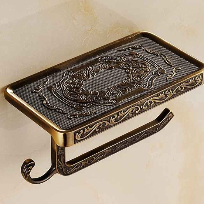 Toilet Paper Holder Multifunction Antique Zinc Alloy 1PC - Bathroom