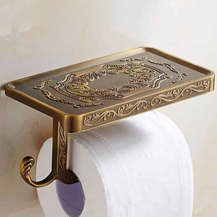 Toilet Paper Holder Multifunction Antique Zinc Alloy 1PC - Bathroom