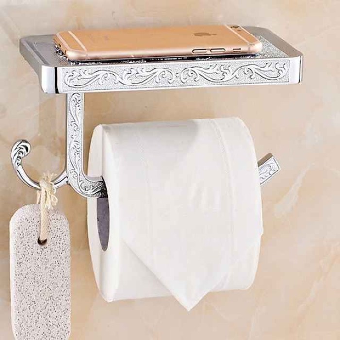 Toilet Paper Holder Multifunction Antique Zinc Alloy 1PC - Bathroom