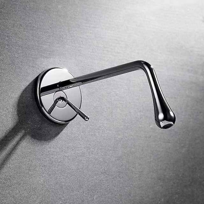 Bathroom Sink Faucet - Rotatable / Wall Mount Electroplated / Painted Finishes Mount Inside Single Handle One HoleBath Taps