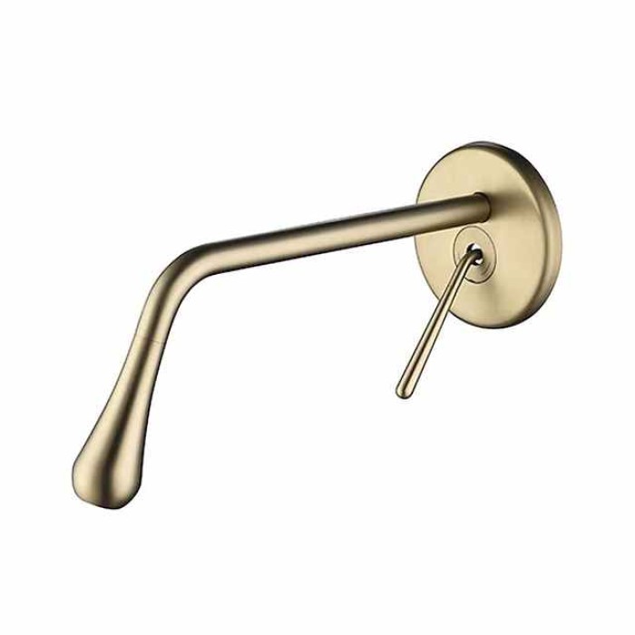 Bathroom Sink Faucet - Rotatable / Wall Mount Electroplated / Painted Finishes Mount Inside Single Handle One HoleBath Taps