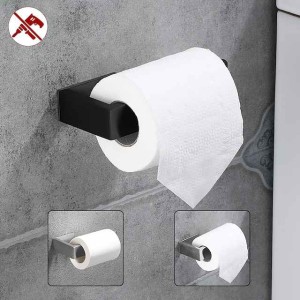 Toilet Paper Holder,SUS304 Self Adhesive Wall Mounted Toilet Roll Holder,Stainless Steeln Bathroom Tissue Holders(Black/Chrome/Golden/Brushed Nickel)