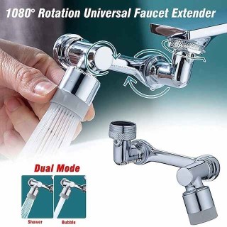 Faucet Extender 1080 Degree Extension, Universal Faucet Aerator Splash Kitchen Tap Filter Nozzle Bubbler Bathroom Kitchen Washroom 2 Spray Modes Faucet Aerator Attachment