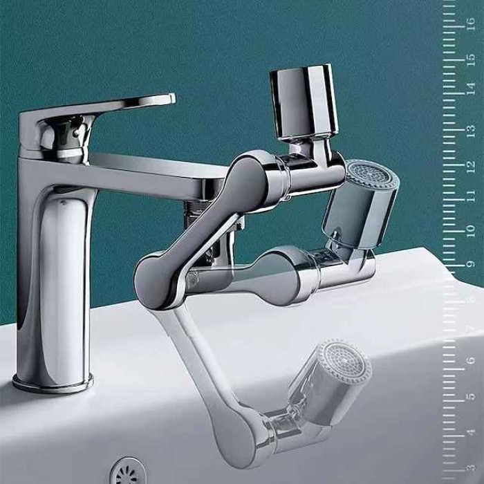 Faucet Extender 1080 Degree Extension, Universal Faucet Aerator Splash Kitchen Tap Filter Nozzle Bubbler Bathroom Kitchen Washroom 2 Spray Modes Faucet Aerator Attachment