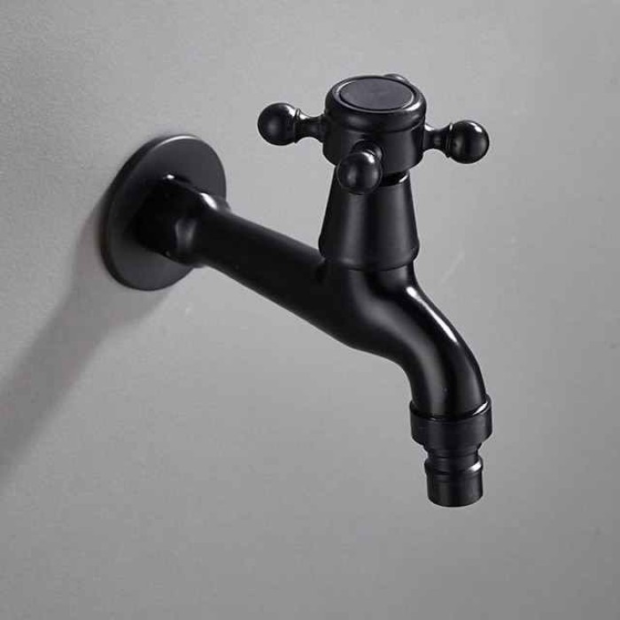 Washing Machine Faucet Retro All-Copper Quick-Opening Single Cold Water Faucet One-In And Two-Out Dual-Use Booster Tap Faucet