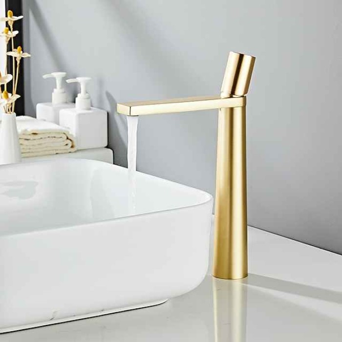 Bathroom Sink Faucet - Classic Electroplated / Painted Finishes Centerset Single Handle One HoleBath Taps