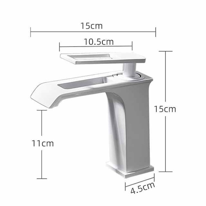 Bathroom Sink Faucet - Waterfall Electroplated / Painted Finishes Centerset Single Handle One HoleBath Taps