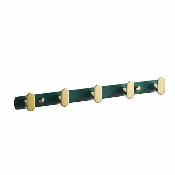 Green Gold Row Hook New Bathroom Toilet Hook Towel Hook Fitting Room Coat Wall Coat Hook Wall Hook Punch Hole