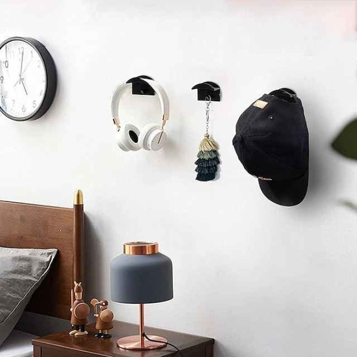 Adhesive Hat Hooks No Drilling Baseball Caps Hangers Rack Door Closet Entryway Wall Hanging Organizer For Caps Scarf