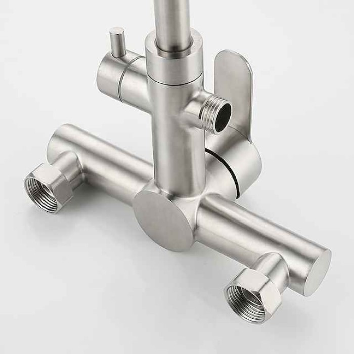 Kitchen Faucet with Bidet Single Handle Two Holes Stainless Steel Standard Spout Wall Mounted Modern Contemporary Kitchen Taps