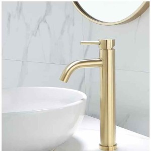 Bathroom Sink Faucet - Waterfall Brushed Centerset Single Handle One HoleBath Taps