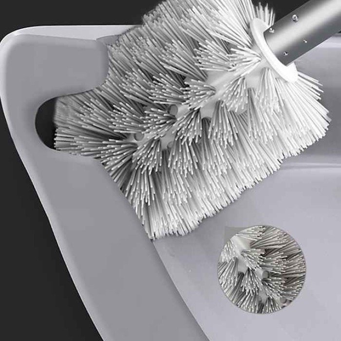 Toilet Brush Hole Free Wall Mounted Non Dead Space Luxury Household Toilet Cleaning Brush