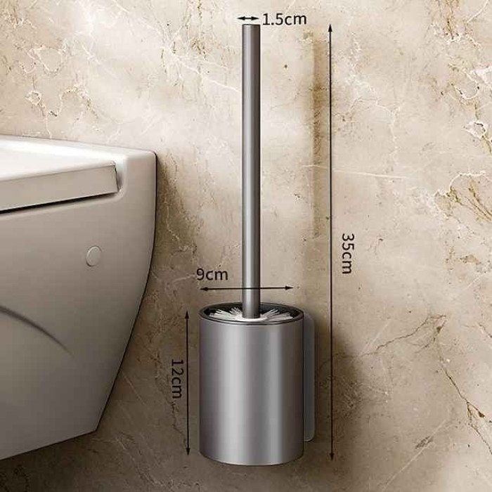 Toilet Brush Hole Free Wall Mounted Non Dead Space Luxury Household Toilet Cleaning Brush